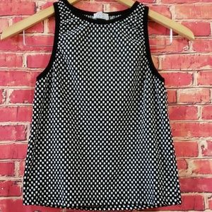 Zara trafaluc knit polka dot ladies top Small